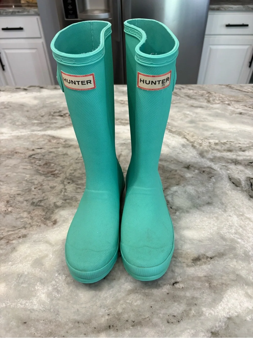 Kids Hunter Boots Tall Matte Mint Green Sz US 3B/4G Waterproof Rain Snow